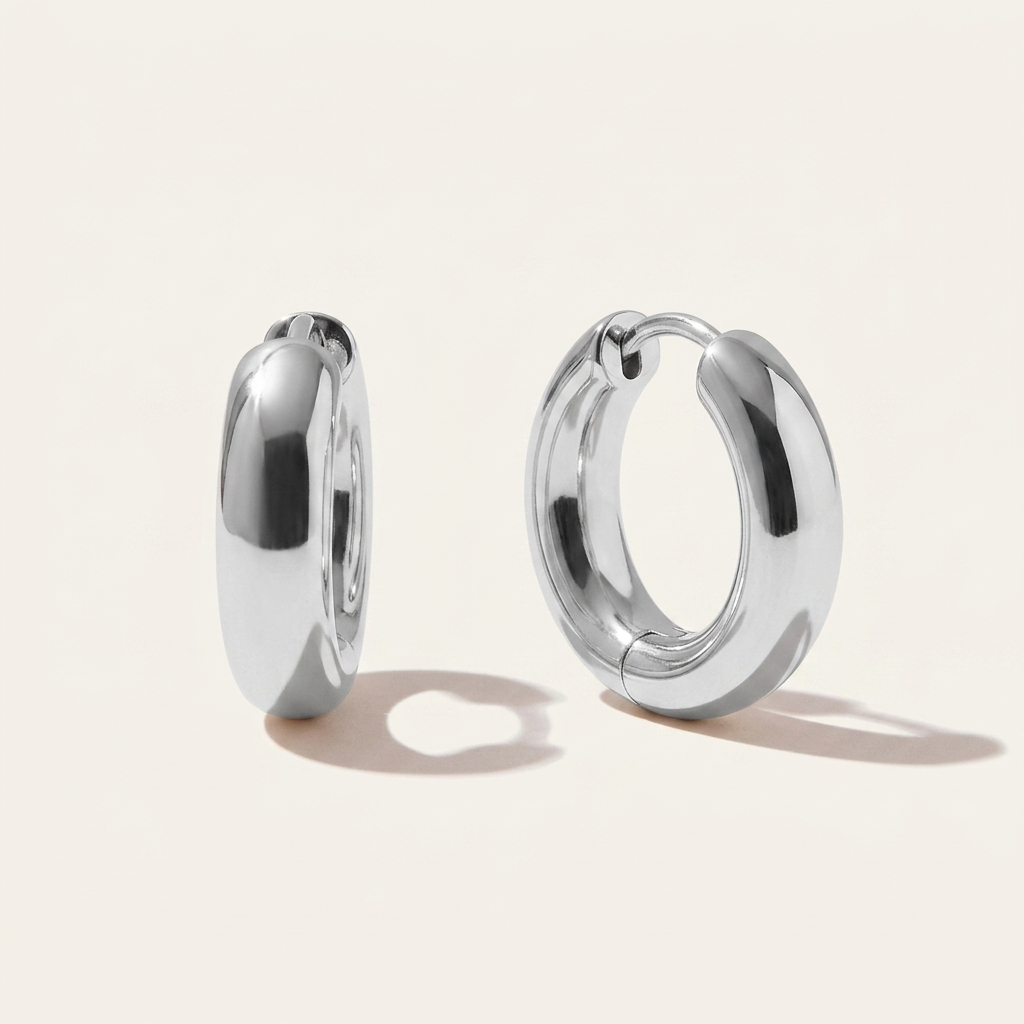 Chunky Huggie Hoops