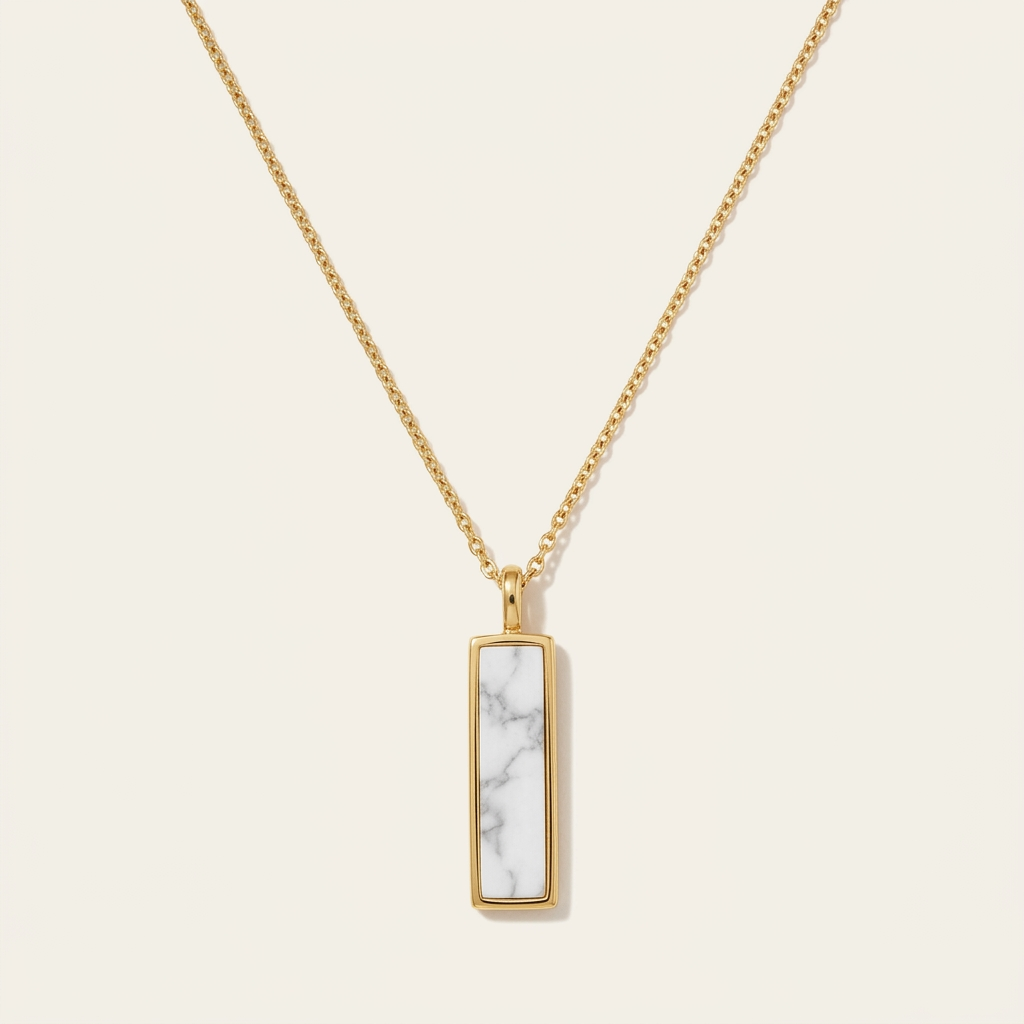 Marble Totem Pendant Necklace