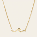 Sculpted Wave Pendant Necklace