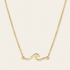 Sculpted Wave Pendant Necklace