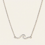 Sculpted Wave Pendant Necklace